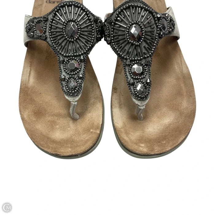 Sandals Heels Platform By Dansko In Silver, Size: 6.5