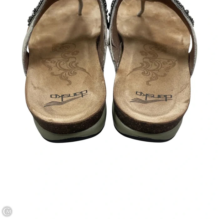 Sandals Heels Platform By Dansko In Silver, Size: 6.5