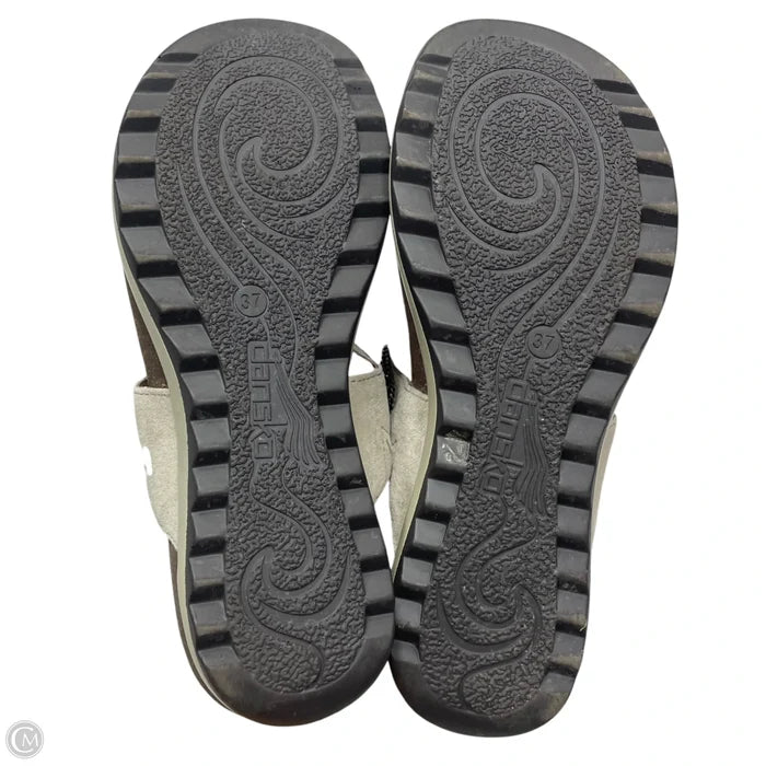 Sandals Heels Platform By Dansko In Silver, Size: 6.5