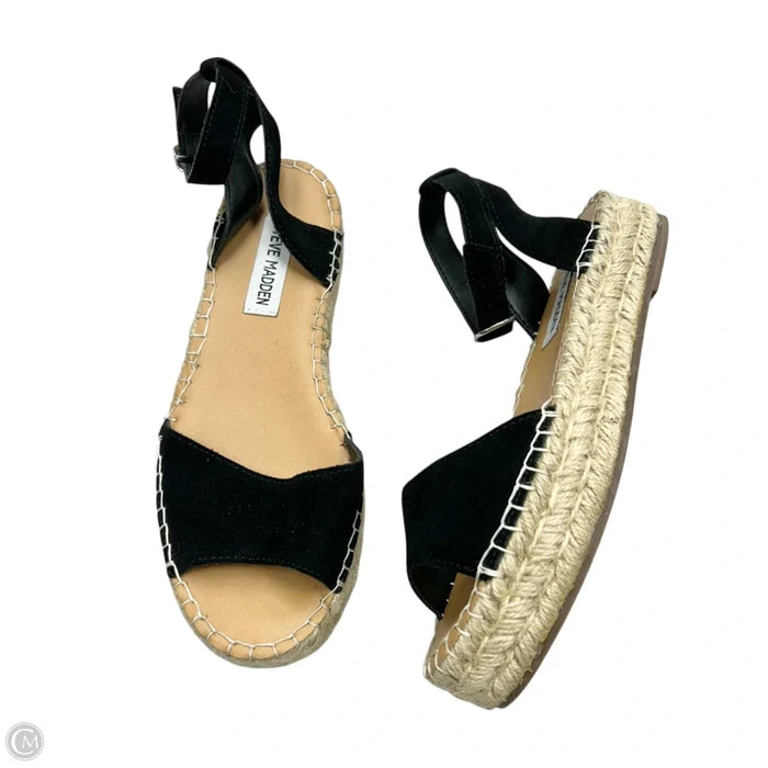 Sandals Heels Platform By Steve Madden In Black, Size: 6