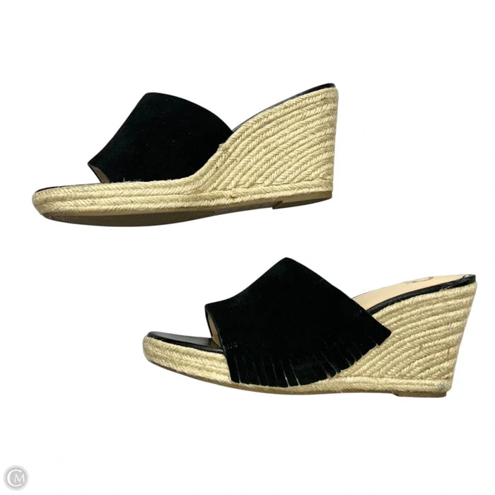 Sandals Heels Wedge By C Wonder In Black, Size: 10