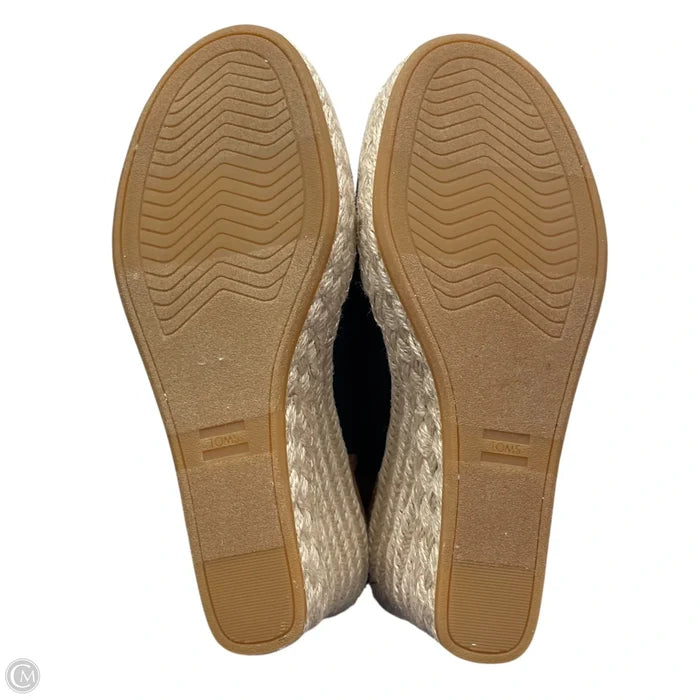 Sandals Heels Wedge By Toms In Black, Size: 8