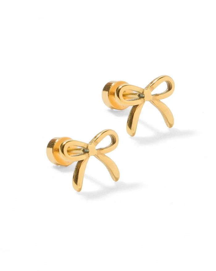 Screwback Stud Earrings - Sadie - Gold