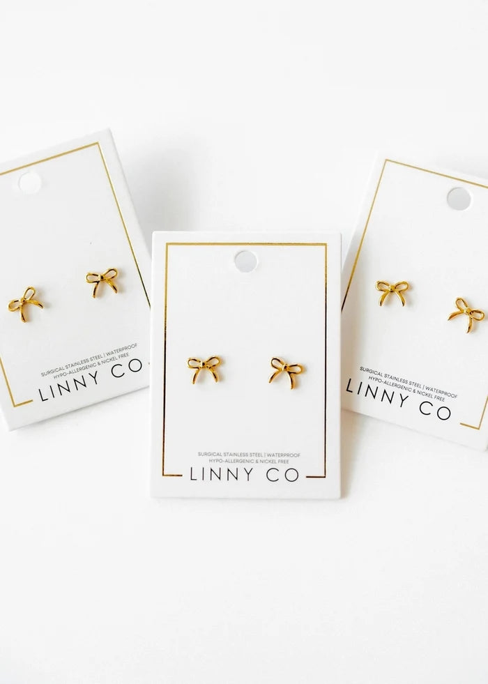 Screwback Stud Earrings - Sadie - Gold