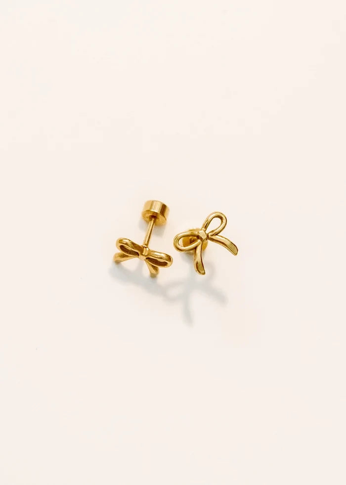 Screwback Stud Earrings - Sadie - Gold