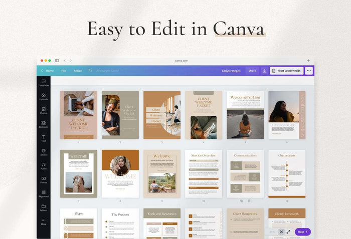 Ladystrategist Service Providers Canva Bundle instagram canva templates social media templates etsy free canva templates