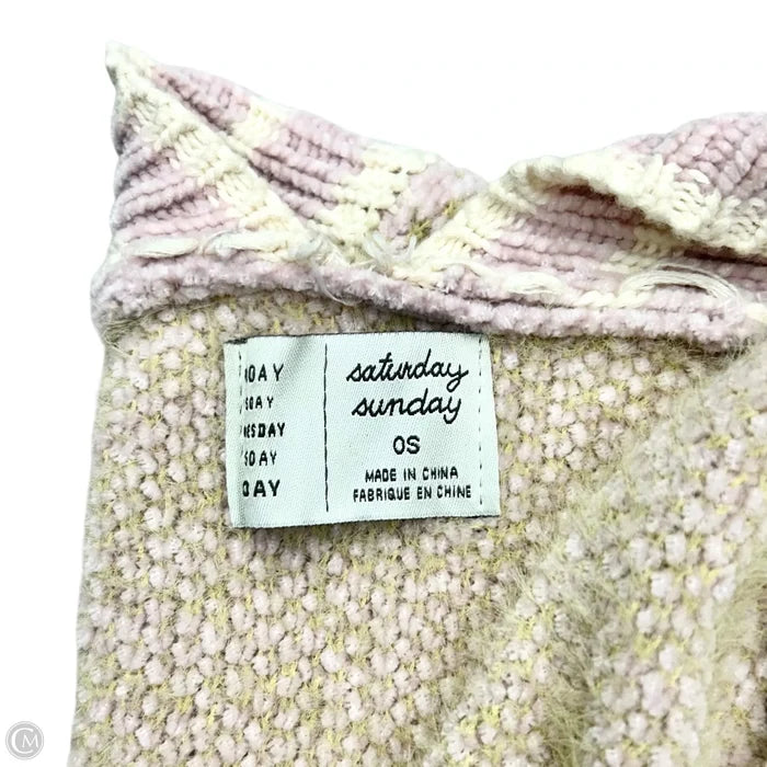 Shawl By Saturday/sunday In Purple & Tan, Size: Osfm