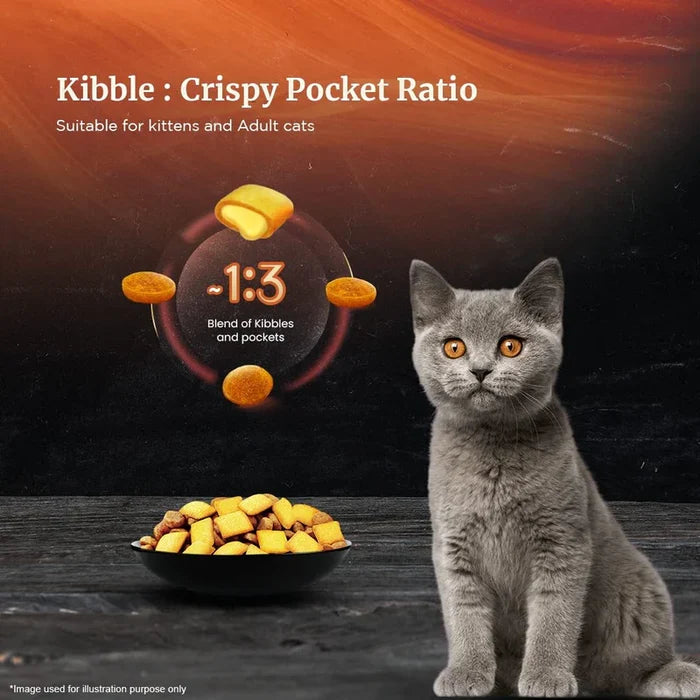 Sheba Chicken Flavour Dry Cat Food for Kittens & Adult Cats