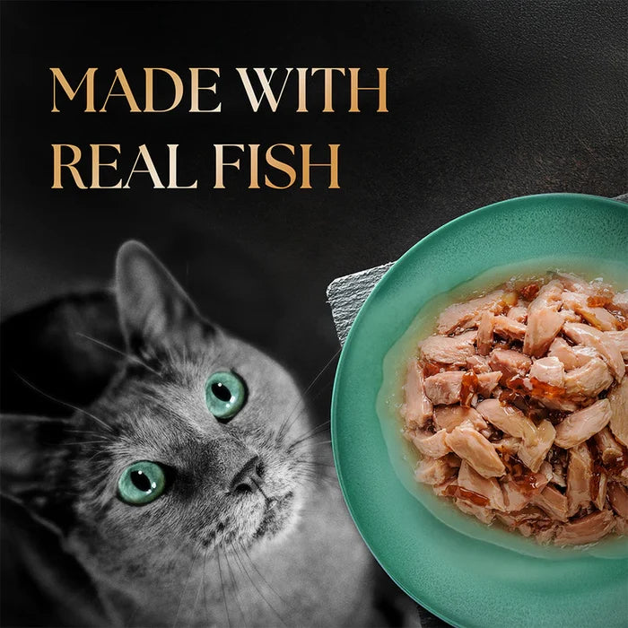 Sheba Fish with Dry Skipjack Flakes Wet Cat Food for Adult Cats | 35g Pouch