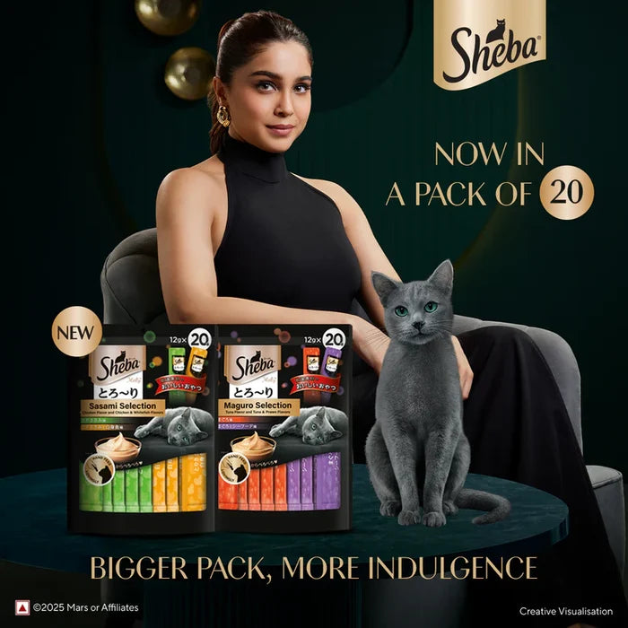 Sheba Melty Sasami Selection Creamy Cat Treats | Chicken & Chicken with Whitefish | 20 x 12g (240g)