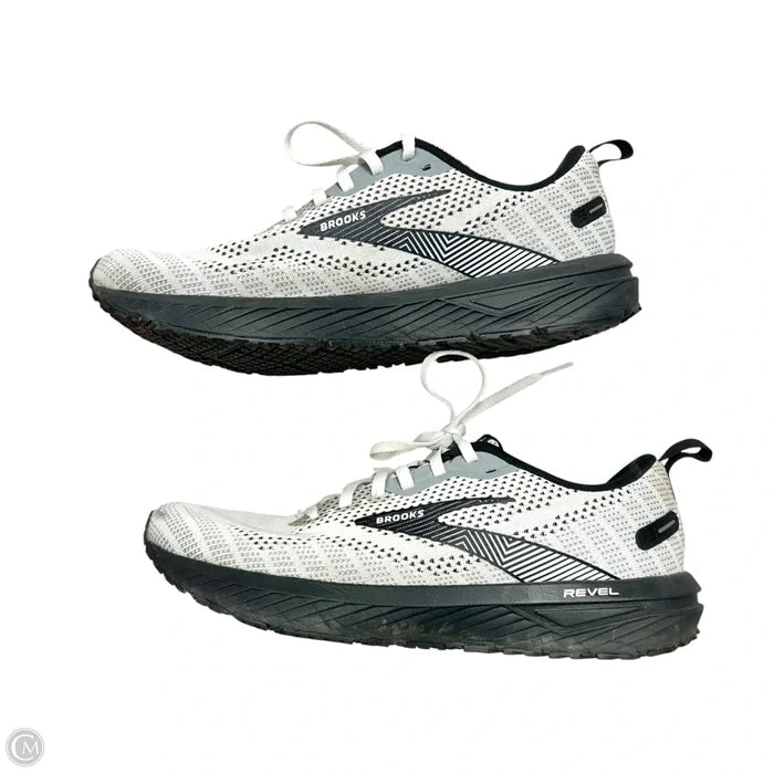 Shoes Athletic By Brooks In Black & White, Size: 8.5