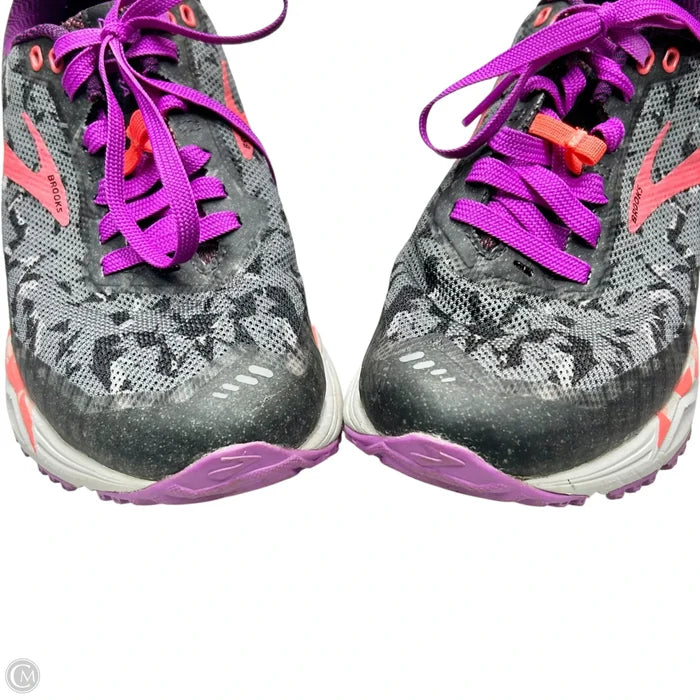 Shoes Athletic By Brooks In Grey & Purple, Size: 9
