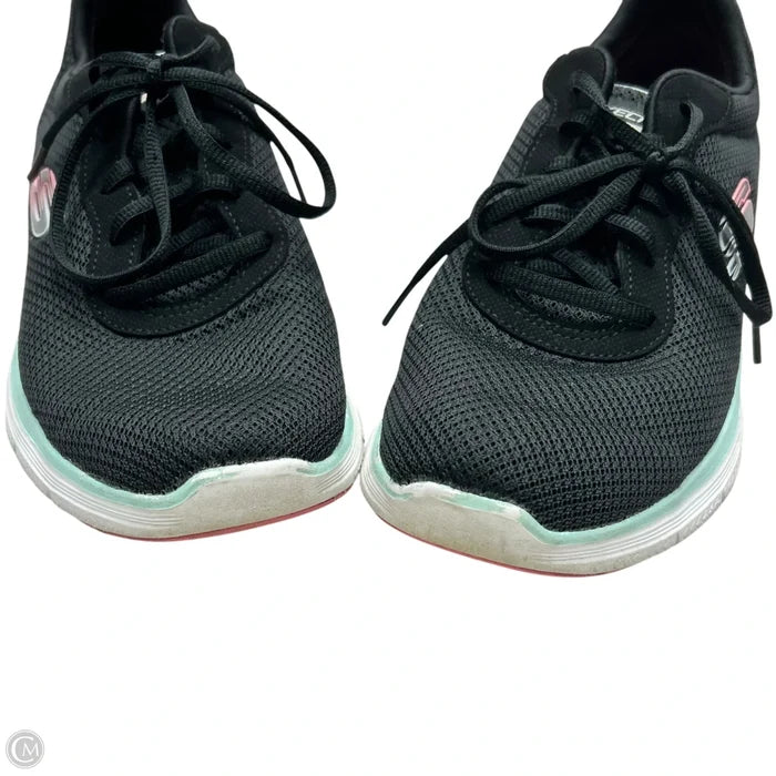 Shoes Athletic By Skechers In Black & Blue, Size: 8.5