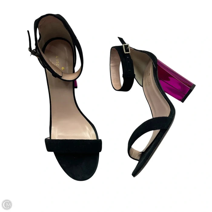 Shoes Designer By Kate Spade In Black & Pink, Size: 7
