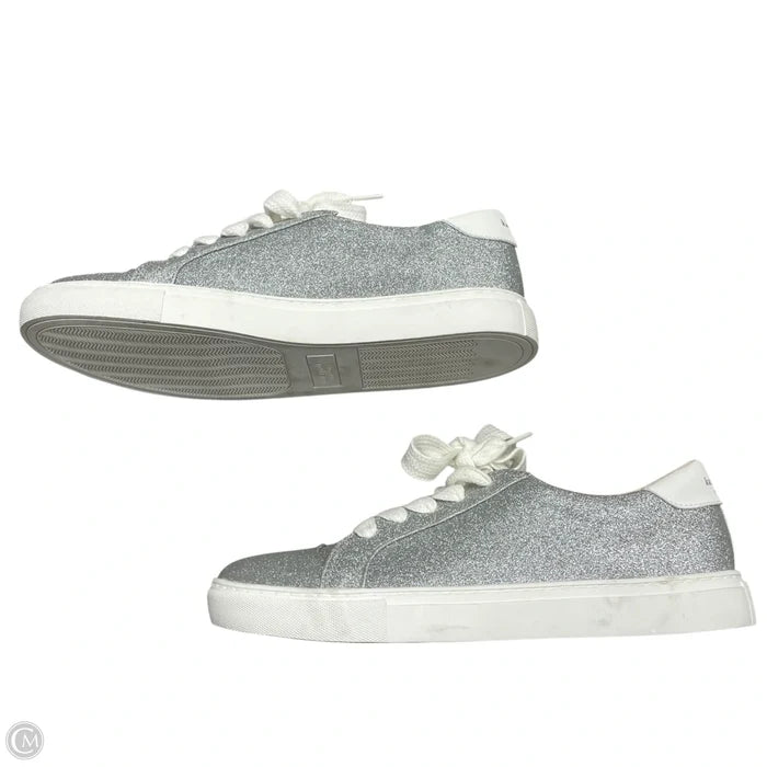 Shoes Designer By Kate Spade In Silver, Size: 10