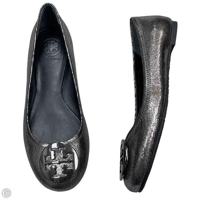 Shoes Designer By Tory Burch In Silver, Size: 7.5