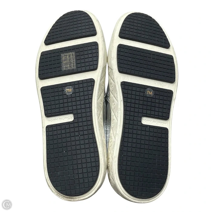 Shoes Designer By Tory Burch In Silver, Size: 7