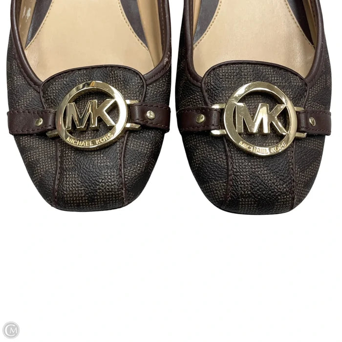 Shoes Flats By Michael By Michael Kors In Brown & Gold, Size: 11