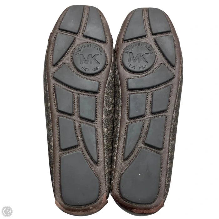 Shoes Flats By Michael By Michael Kors In Brown & Gold, Size: 11