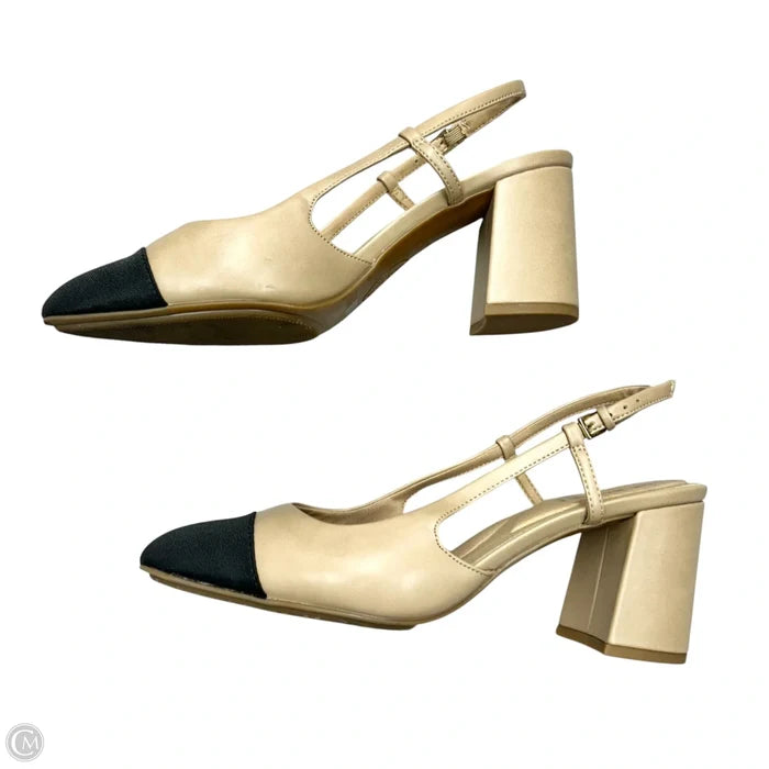 Shoes Heels Block By Anne Klein In Black & Tan, Size: 9.5