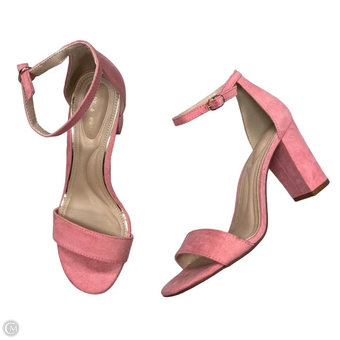 Shoes Heels Block By Kelly And Katie In Pink, Size: 6.5