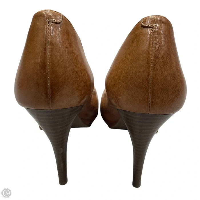Shoes Heels Kitten By Andrew Gellar In Tan, Size: 6.5