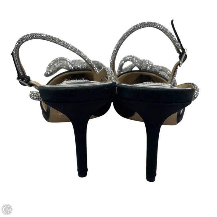 Shoes Heels Stiletto By Badgley Mischka In Black & Silver, Size: 8