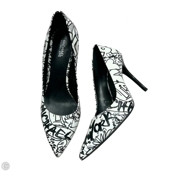 Shoes Heels Stiletto By Michael By Michael Kors In Black & White, Size: 8