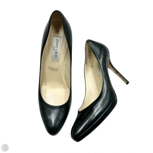 Shoes Luxury Designer By Jimmy Choo In Black, Size: 10.5