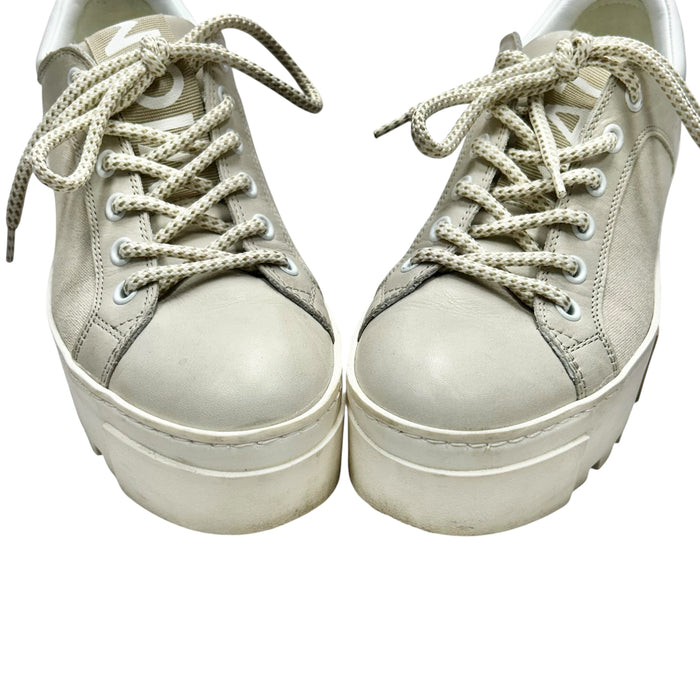 Shoes Sneakers Platform By Vic Matie In Cream & White, Size: 7