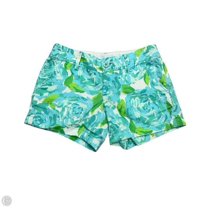 Shorts Designer By Lilly Pulitzer In Blue & Green, Size: 0