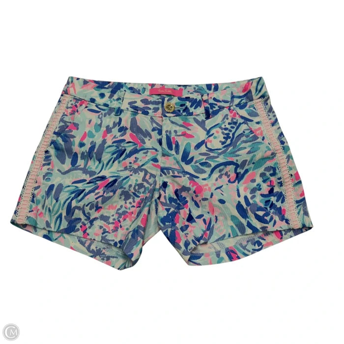 Shorts Designer By Lilly Pulitzer In Blue & Pink, Size: 0