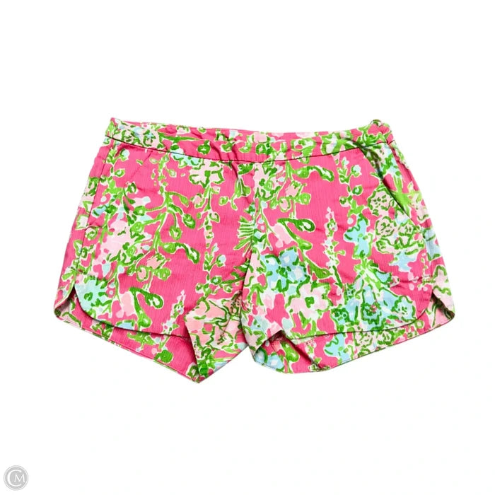 Shorts Designer By Lilly Pulitzer In Green & Pink, Size: 0