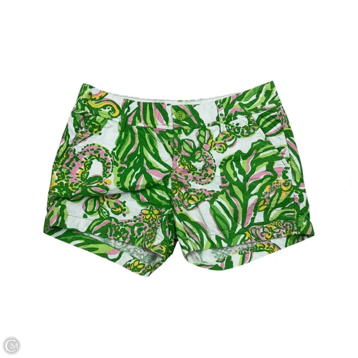 Shorts Designer By Lilly Pulitzer In Green & White, Size: 4
