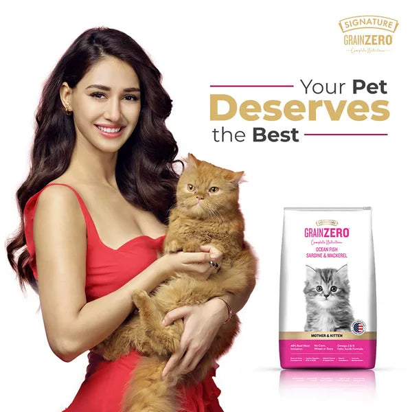 Signature Grain Zero Ocean Fish, Sardine and Mackerel Mother and Kitten Cat Dry Food