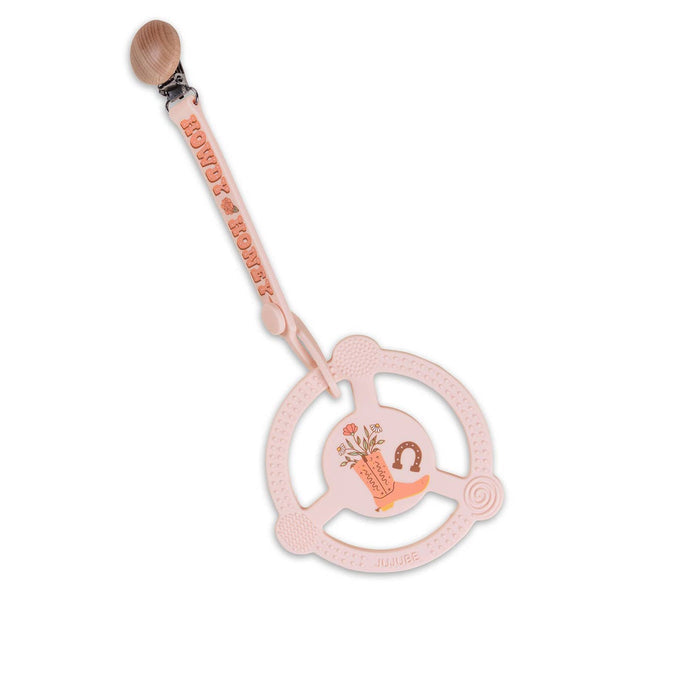 Silicone Teether Ring with Detachable Clip - Bloomin' Boot