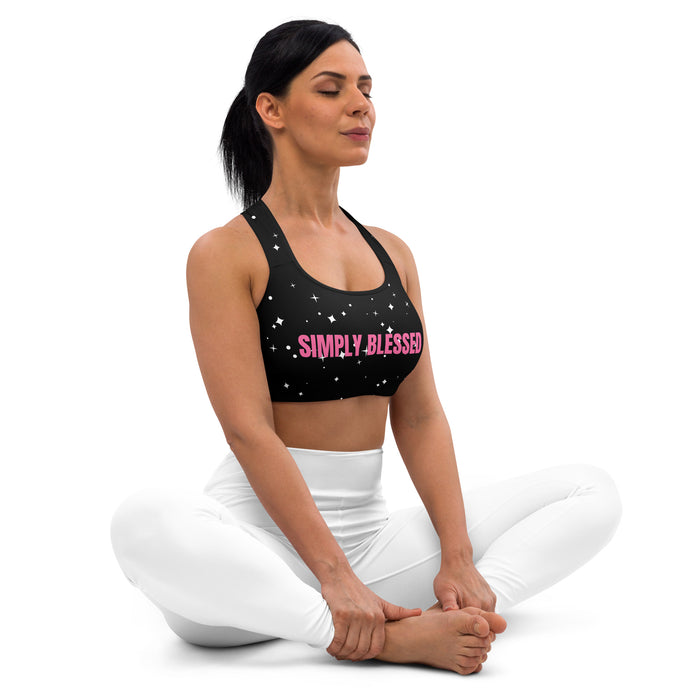 Simply Blessed Pink Padded Sports Bra
