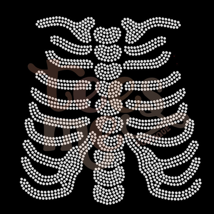 Skeleton Rib Cage SS16 RHINESTONE TRANSFER