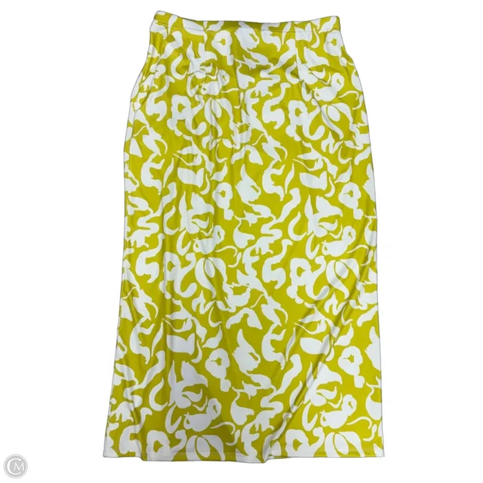 Skirt Maxi By Marc New York In Green & White, Size: 8