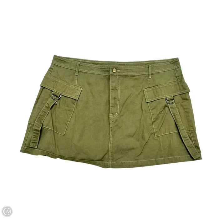 Skirt Mini & Short By Cider In Green, Size: 3x