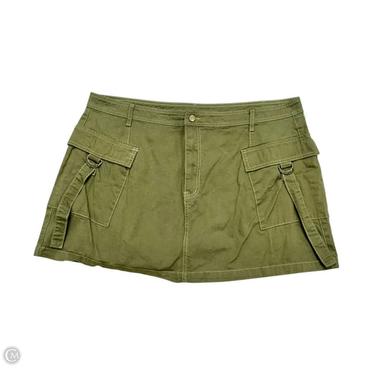 Skirt Mini & Short By Cider In Green, Size: 3x