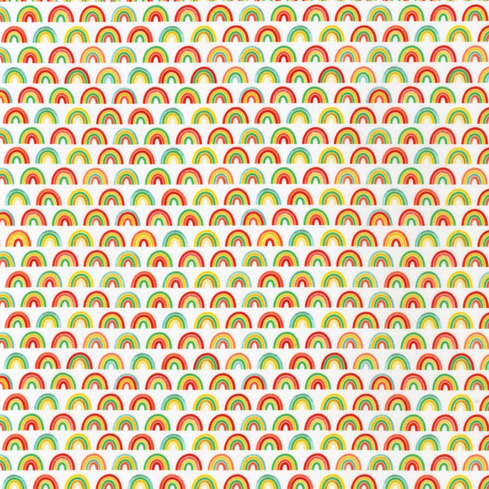 Small Rainbows - Bright - Ann Kelle  - Digital Print - Cotton Fabric