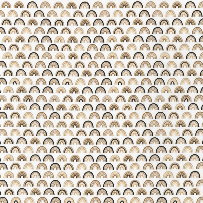 Small Rainbows - Natural - Ann Kelle - Digital Print - Cotton Fabric