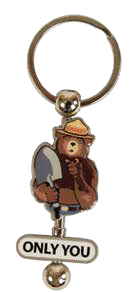 Smokey Spinner Pole Keychain