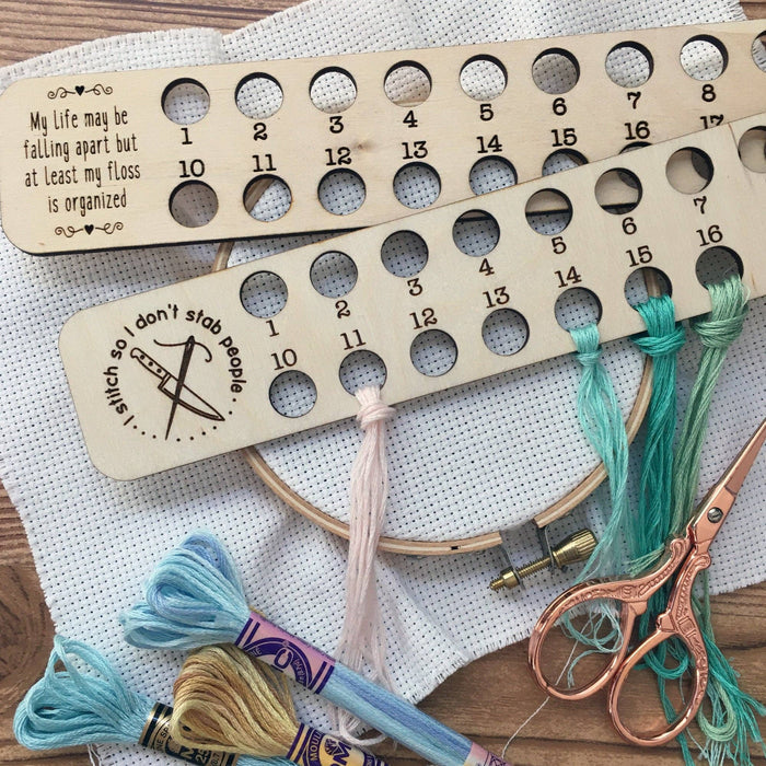 Snarky Wood Embroidery Floss Organizer