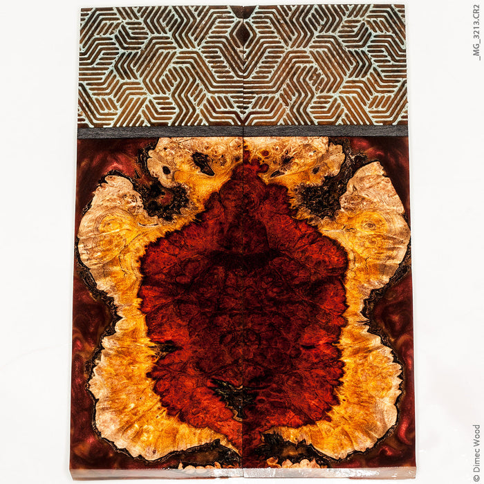 Stabilized redwood burl segmented panels