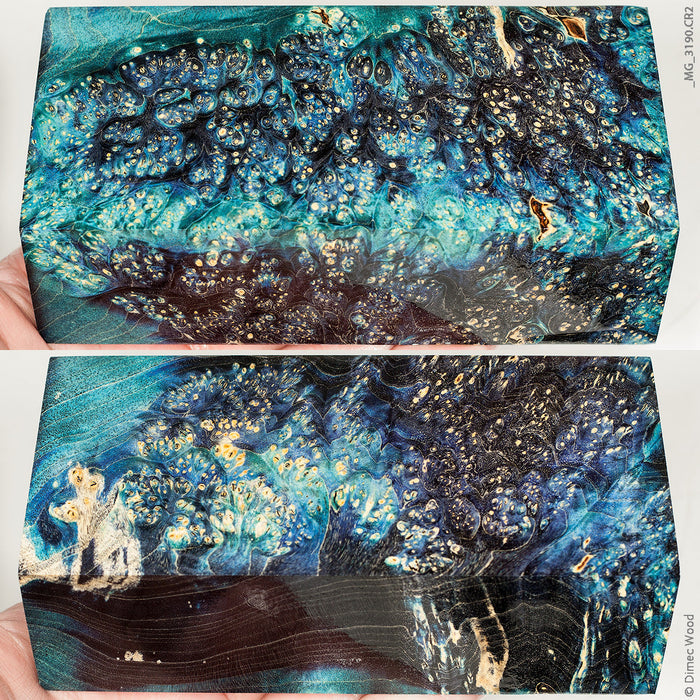Stabilized wood box elder burl block
