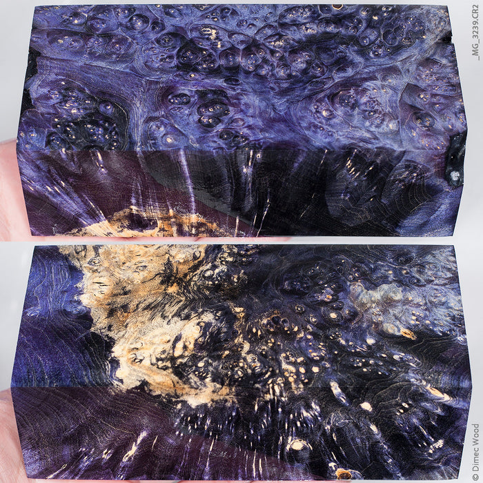 Stabilized wood box elder burl block