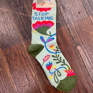 Stop Talking Ladies Socks - Lyla's: Clothing & Gifts - Online and Rockwall Texas Boutique