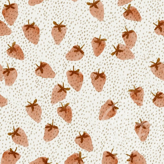 Strawberry & Seeds - Cotton Jersey Knit